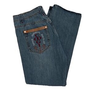 Coogi Jeans Mens 36X32 Blue‎ Straight  Embroidered Hip Hop Skater Y2K Denim